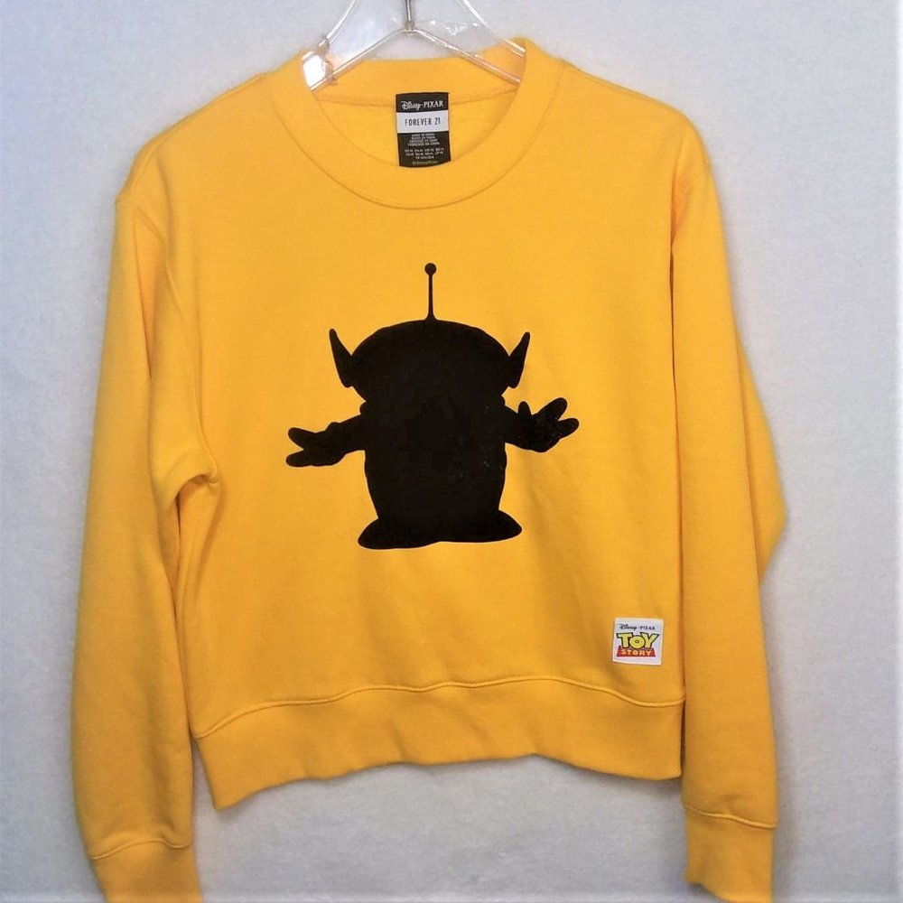 Disney Pixar Toy Story Yellow Alien Sweatshirt Med